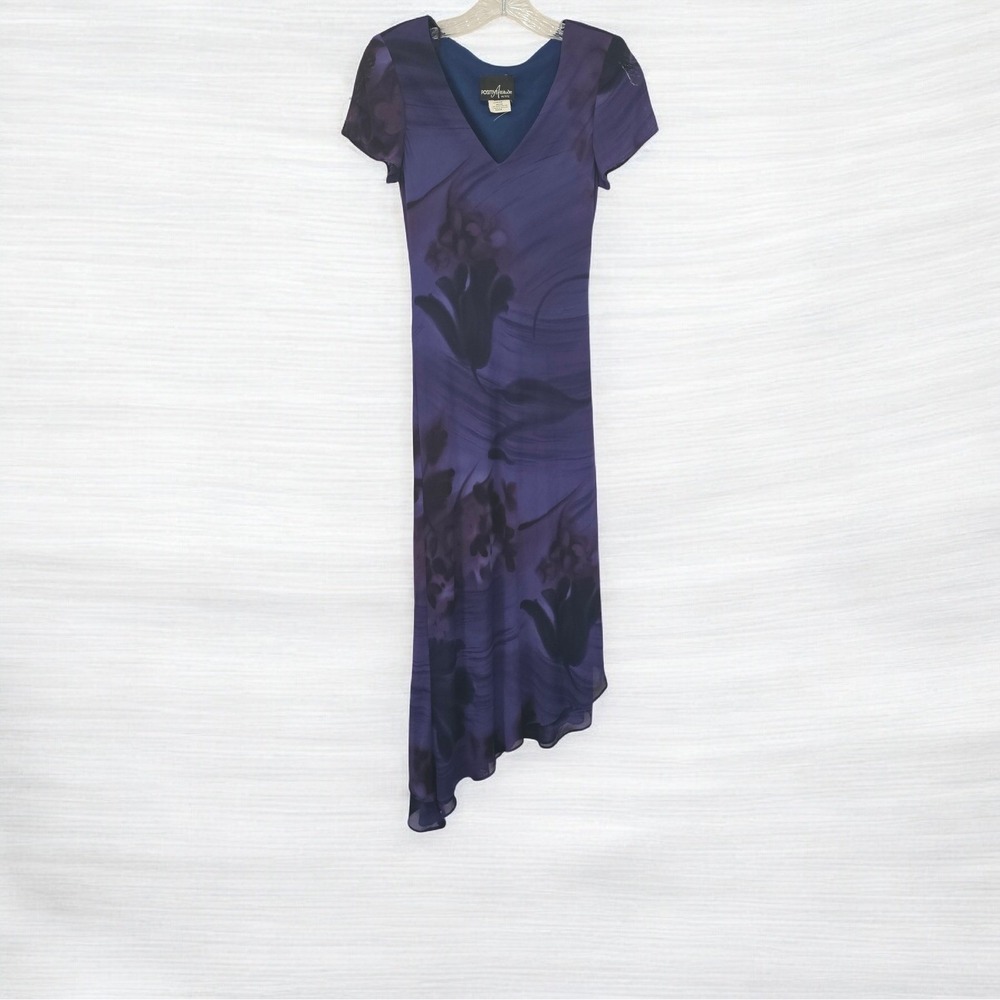Positive Attitude Whimsigoth Floral Asymmetrical Midi Dress Petite 4
